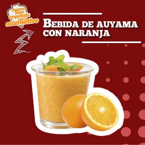 bebida de auyama con naranja