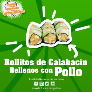 Imagen Rollitos de calabacín rellenos con pollo